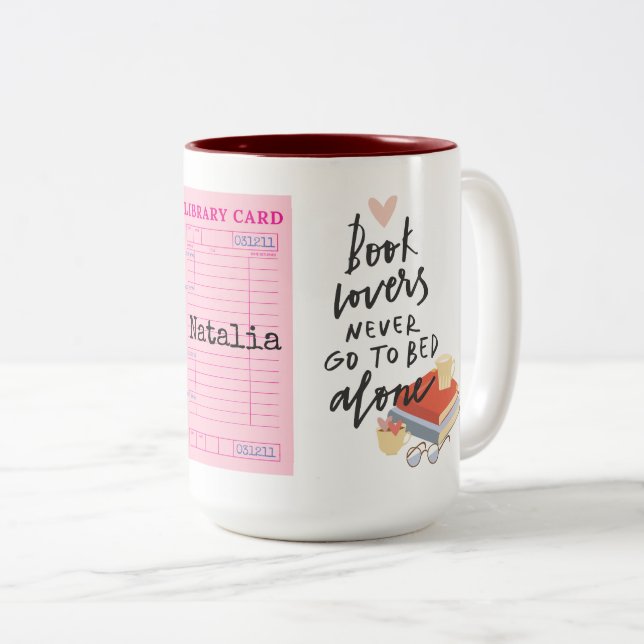 Bookish Two-Tone Coffee Mug (Front Right)