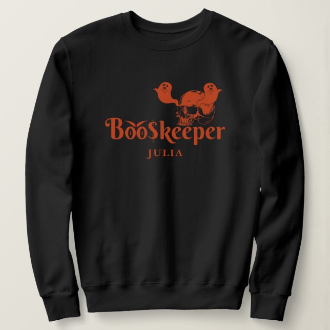 Bookkeeper Accounting Grad Accountant Halloween Sweatshirt (Design Front)