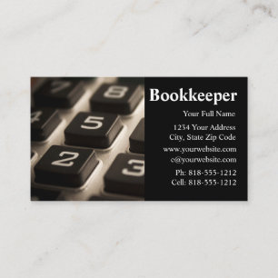 Bookkeeper Bookkeeping Business Cards