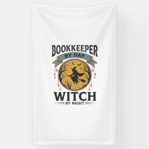 Bookkeeper by Day Witch by Night Vintage Shirt Des Banner