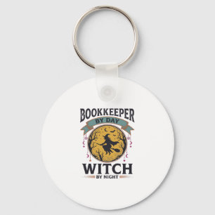 Bookkeeper by Day Witch by Night Vintage Shirt Des Key Ring