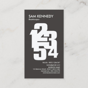 Bookkeeper Calculated Numbers Bookkeeping Services Business Card