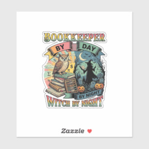 Bookkeeper Day Witch Night Halloween Owl Books Pum