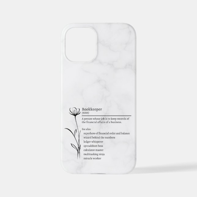 Bookkeeper Definition Funny Synonyms iPhone Case (Back)