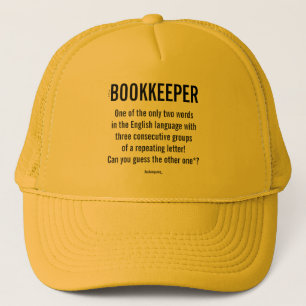 "Bookkeeper Is A Unique Word" Trucker Hat