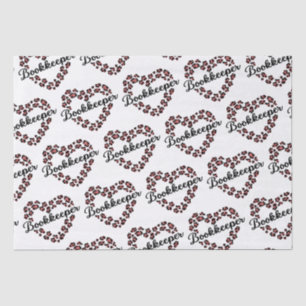 Bookkeeper Leopard Heart Frame White Tissue Paper