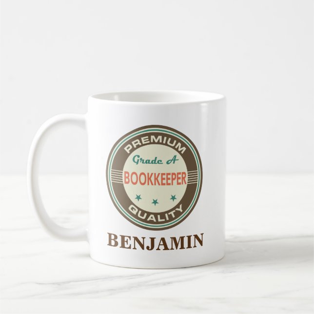 Bookkeeper Personalised Office Mug Gift (Left)