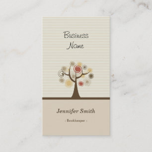 Bookkeeper - Stylish Natural Theme Business Card