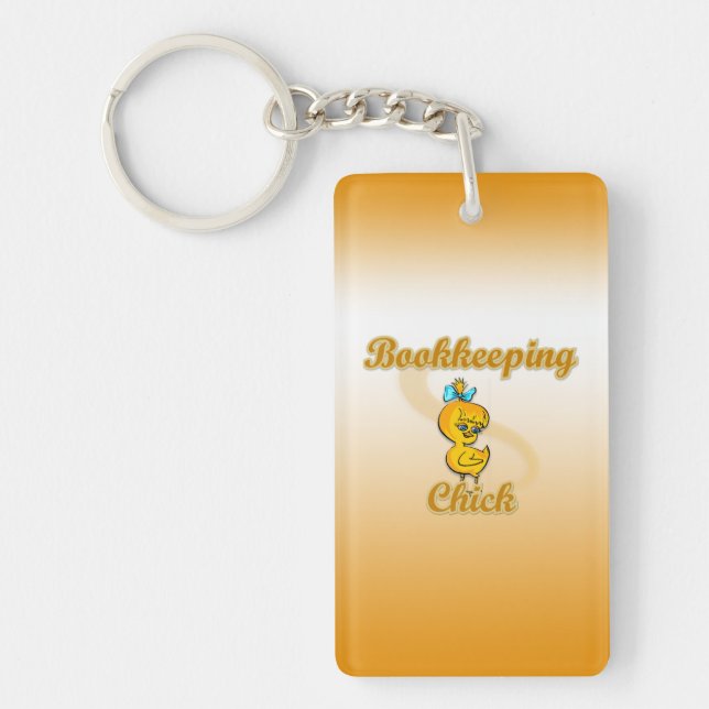 Bookkeeping Chick Key Ring (Front)