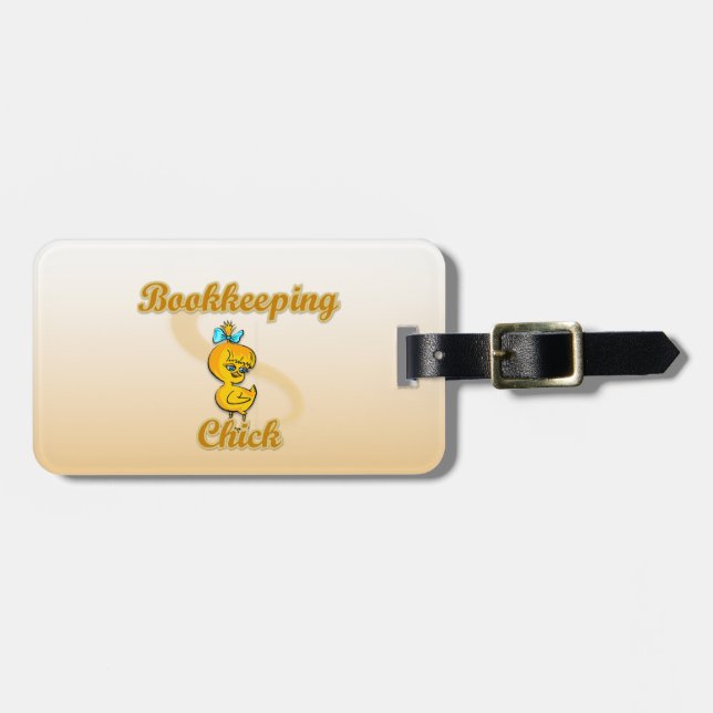 Bookkeeping Chick Luggage Tag (Front Horizontal)