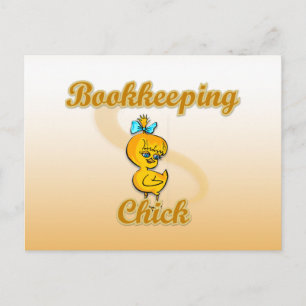 Bookkeeping Chick Postcard