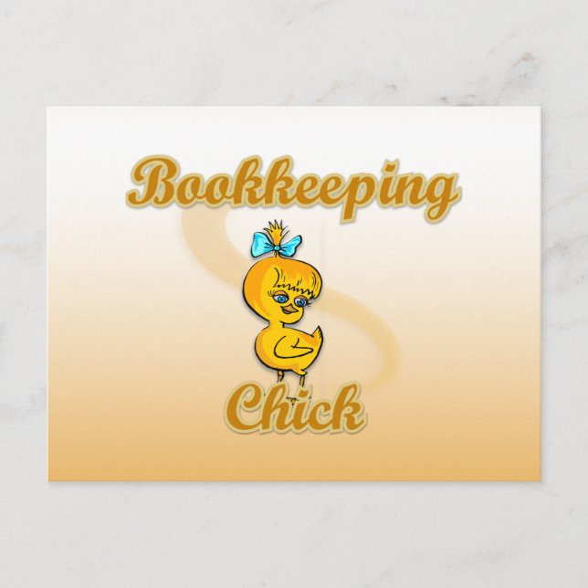 Bookkeeping Chick Postcard (Front)