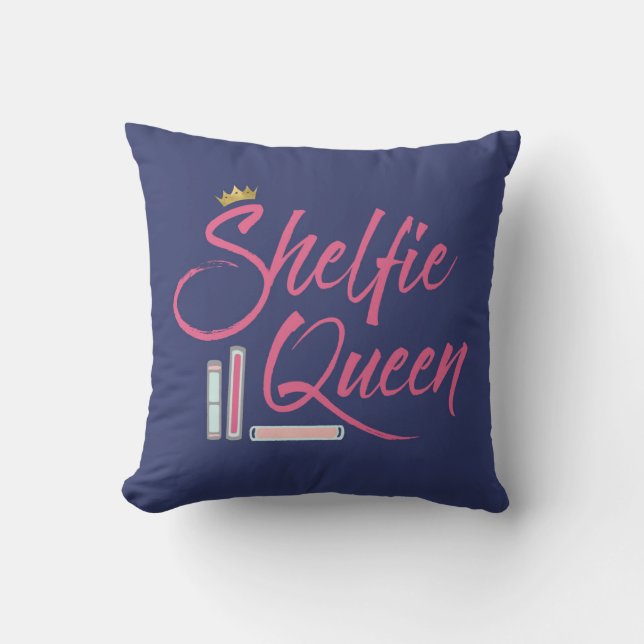 Booklover Shelfie Queen Cushion (Front)