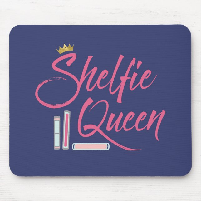 Booklover Shelfie Queen Mouse Pad (Front)