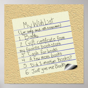 Booklover's Wish List Poster