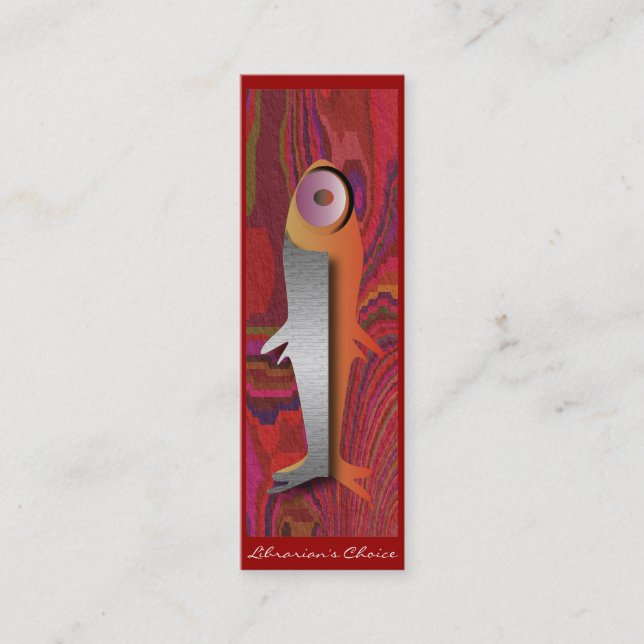 Bookmark - Aztek Fish Mini Business Card (Front)