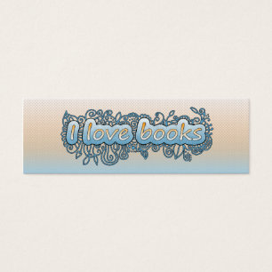 Bookmark - Blue and orange doodle