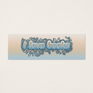 Bookmark - Blue and orange doodle