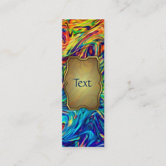 Bookmark Business Card Fluid Colours (Front)