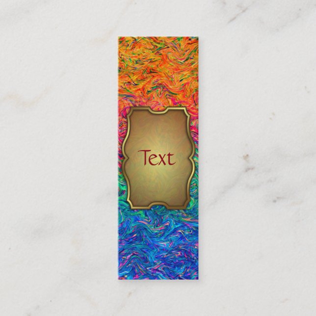Bookmark Business Card Fluid Colours (Front)