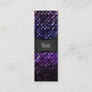 Bookmark Business Card Purple Crystal Bling Strass