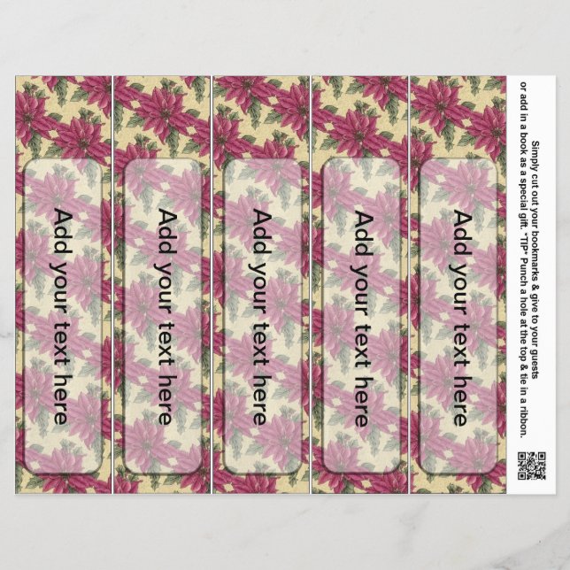 Bookmark Favours for Holiday Party Favours Flyer (Front)