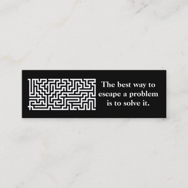 Bookmark or profile card- problem solver mini business card (Front)