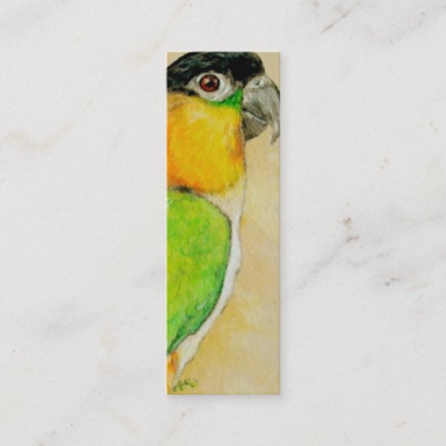 BOOKMARK - Parrot Caique Mini Business Card (Front)