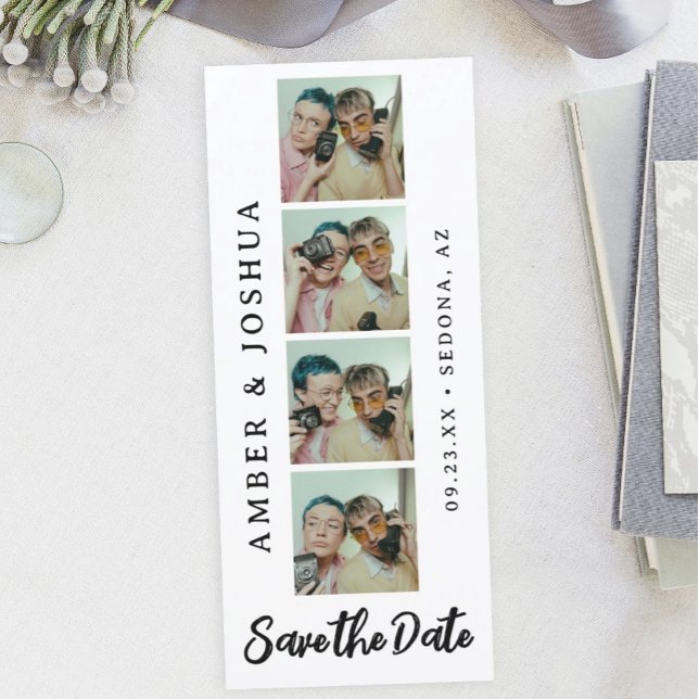 Bookmark Photo Booth Modern Save The Date (Creator Uploaded)