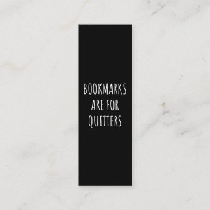 Bookmarks Are For Quitters Loyalty Card