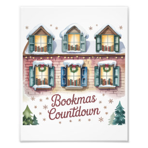 Bookmas Countdown • 25 Day Reading Books Advent Photo Print