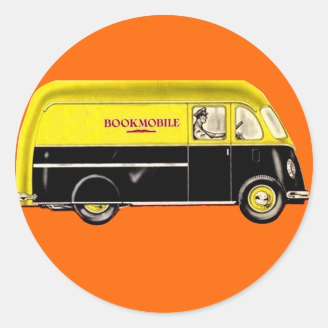 Bookmobile Classic Round Sticker (Front)