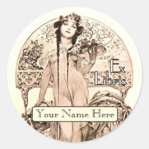 Bookplate Classic Round Sticker