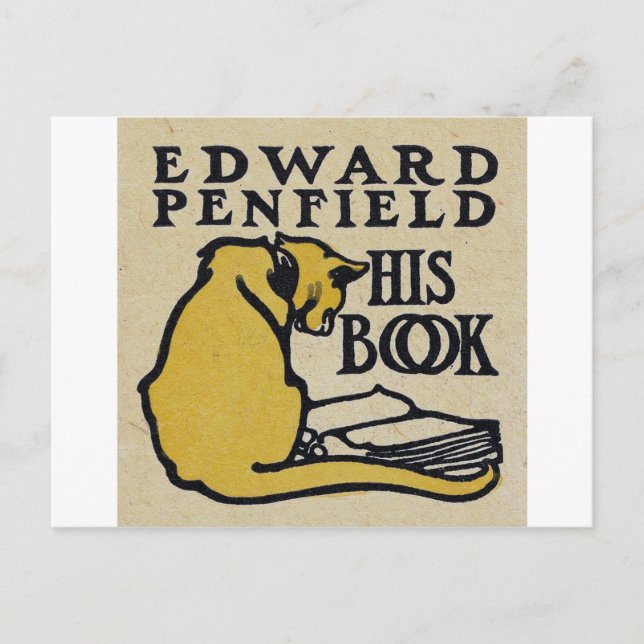 Bookplate, Edward Penfield Postcard (Front)