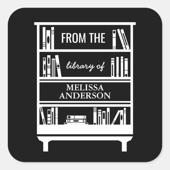 Bookplate From The Library Of Square Stickers (Front)