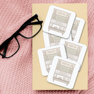 Bookplate From The Library Of Square Stickers