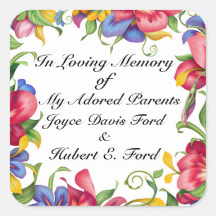 Bookplate, In Memoriam, Donation Square Sticker