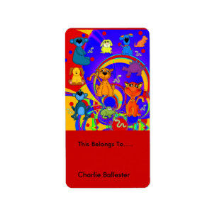 Bookplate Labels Kids Stickers Animals