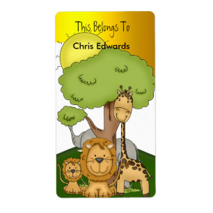 Bookplate Labels School Teens Kids Jungle 2