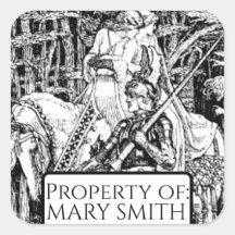 Bookplate, Personalised, Victorian Reproduction Sq