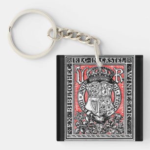 Bookplate Queen Victoria at Windsor Castle Key Ring
