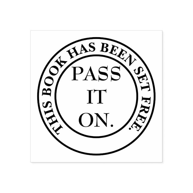 Bookplate to encourage book sharing rubber stamp (Imprint)