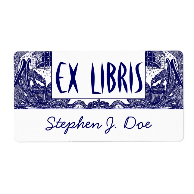 Bookplates Dragons in Dungeon Bookend EX LIBRIS (Front)
