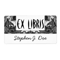 Bookplates Dragons in Dungeon Bookend EX LIBRIS