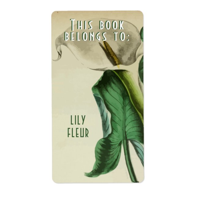 Bookplates Vintage Floral This Book Belongs to (Front)