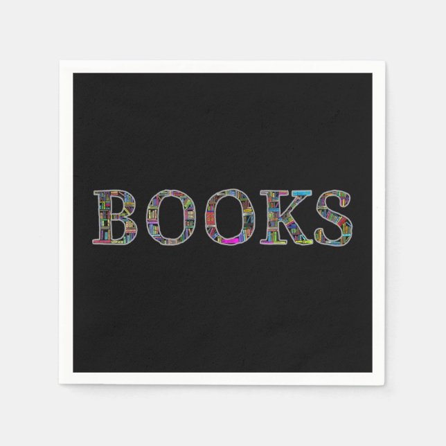 Books: a design for book lovers napkin (Front)