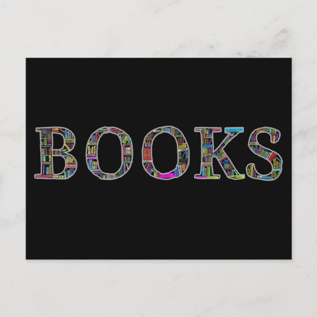 Books: a design for book lovers postcard (Front)