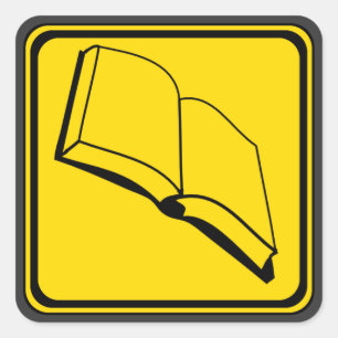 Books Ahead! Square Sticker