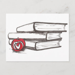 Books + An Apple Postcard Customisable