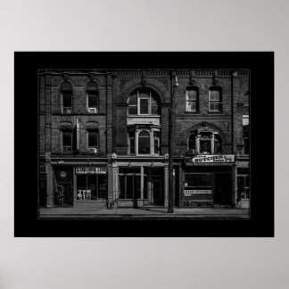 Books and Bistros and Butchers No 10 with Border Poster